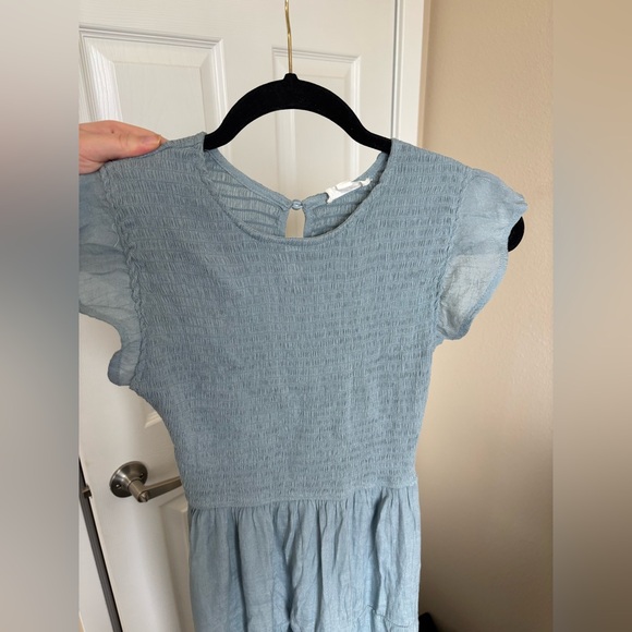 Light Blue Maxi Tiered Dress - Picture 3 of 3